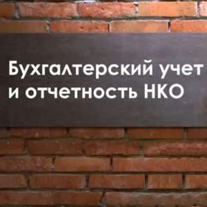 Бухгалтерский учет и отчетность НКО